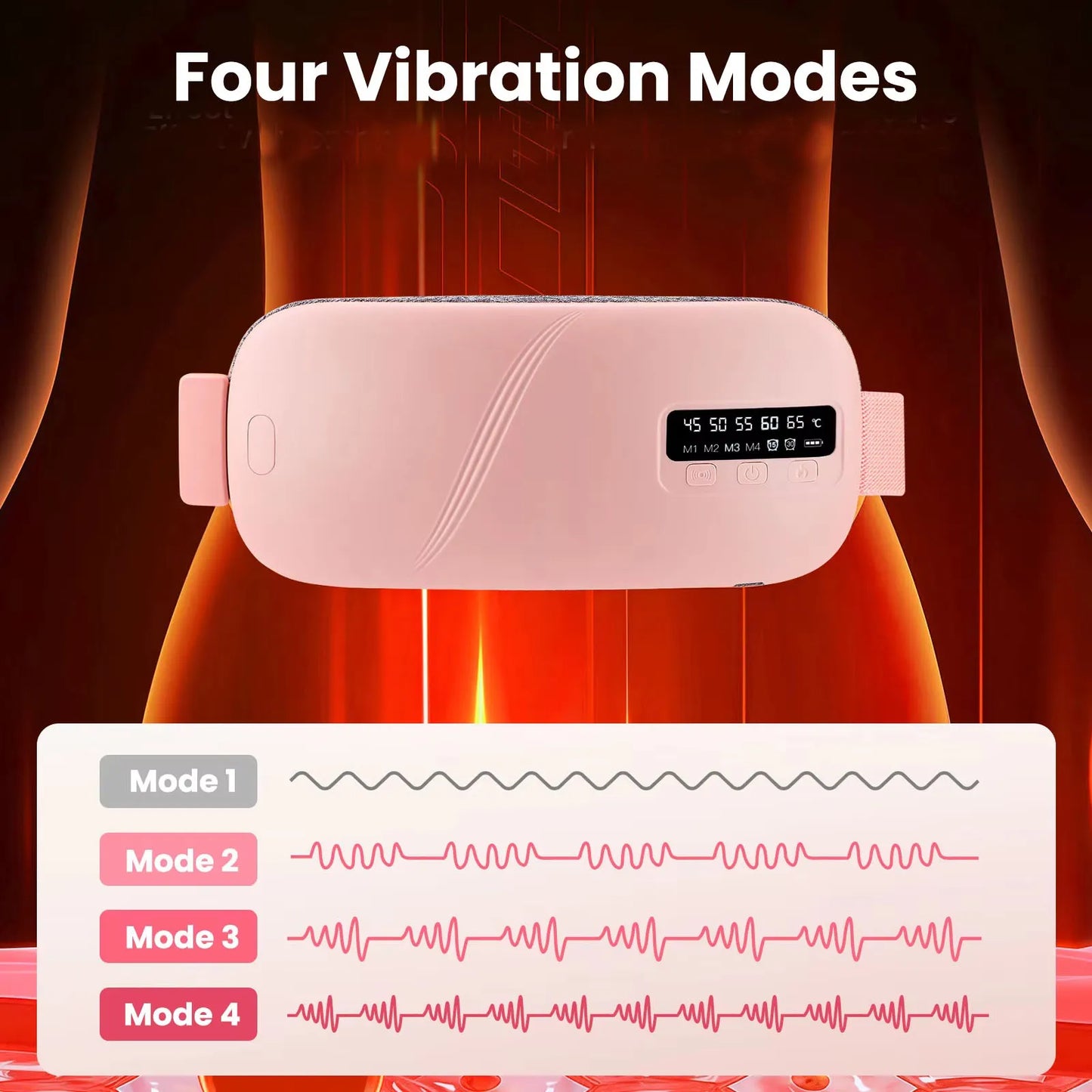 Electric Heating Waist Massage Belt for Period Cramp Relief