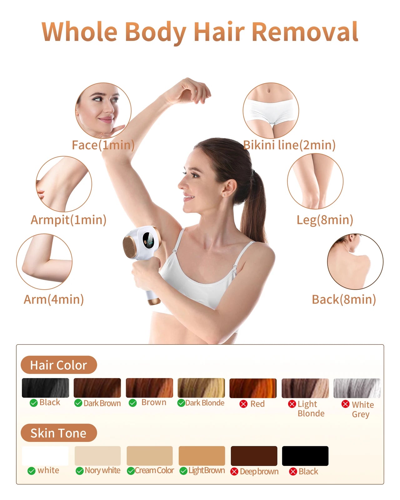 IPL Hair Removal Laser 999999 Flashes