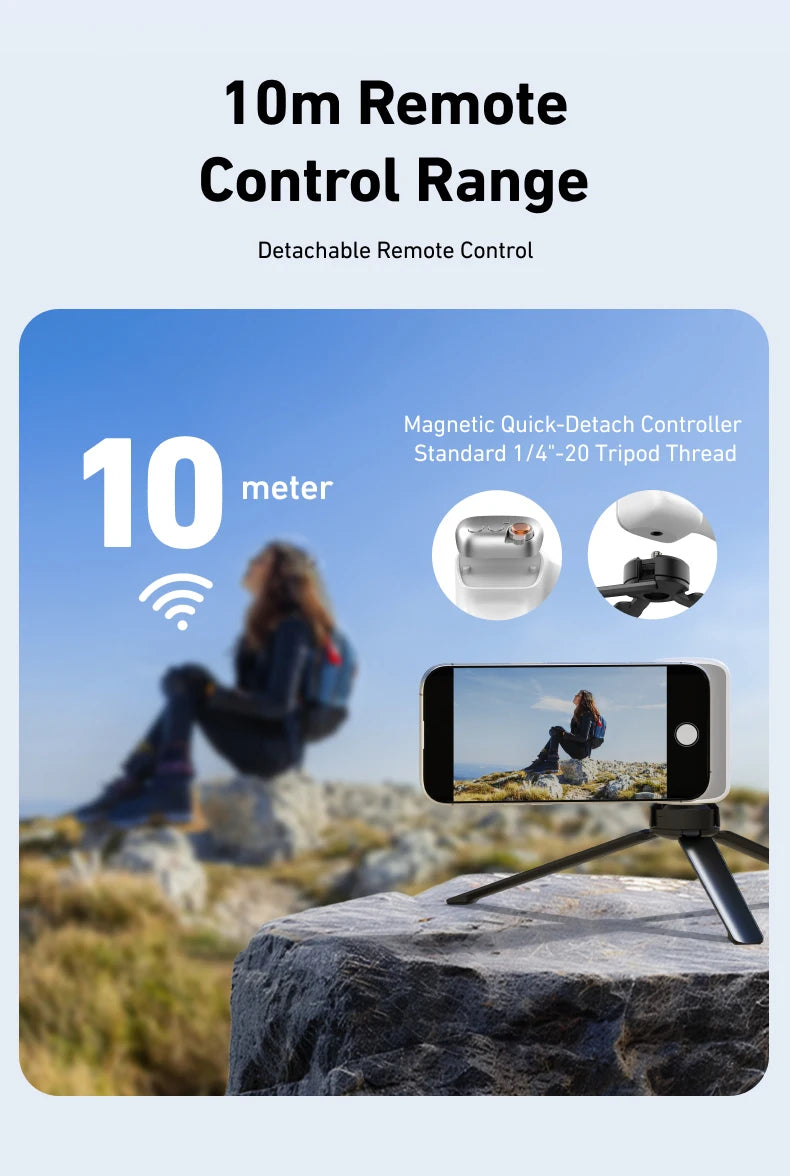 TELESIN Magnetic Phone Camera Shoot Hand Grip Phone Holder Shooting Aid Remote Control Handle