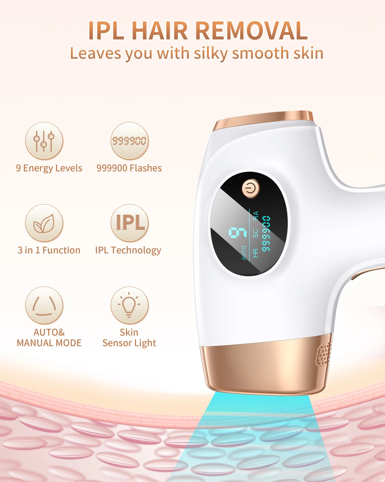 IPL Hair Removal Laser 999999 Flashes