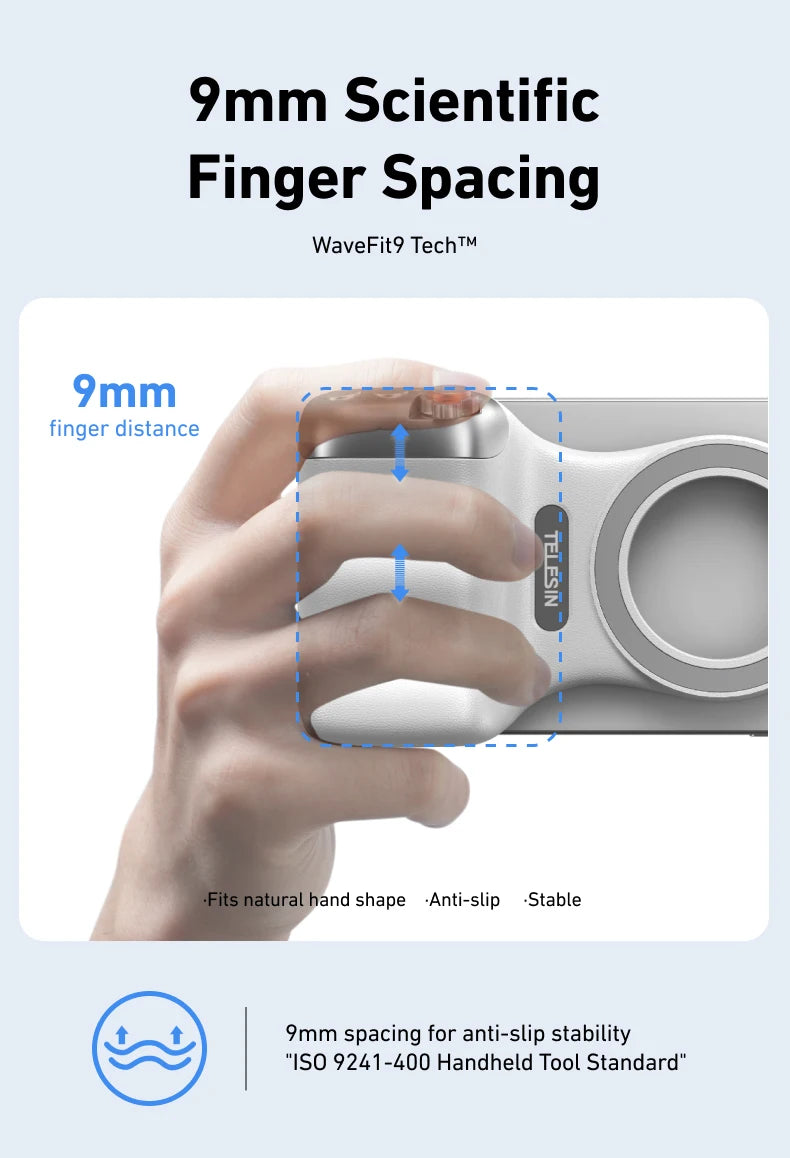 TELESIN Magnetic Phone Camera Shoot Hand Grip Phone Holder Shooting Aid Remote Control Handle